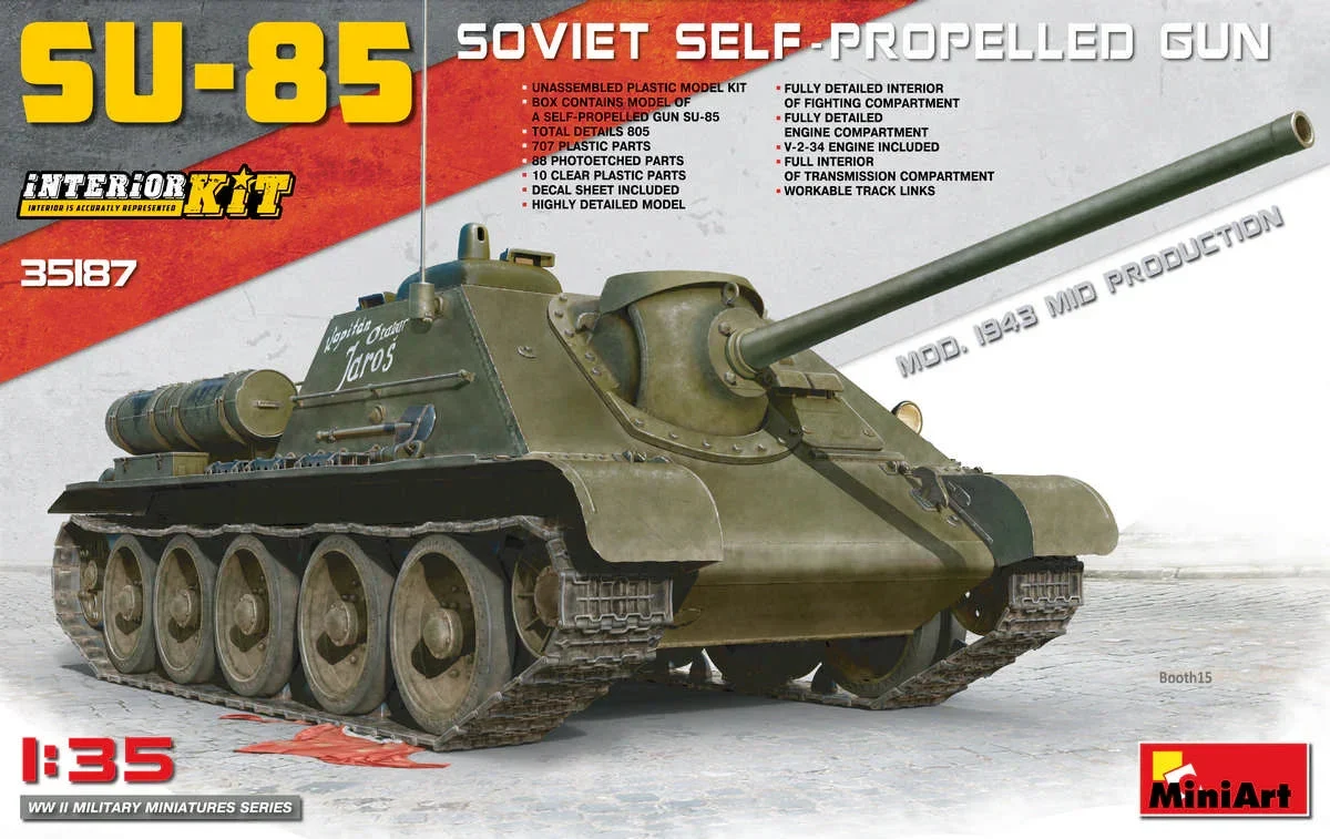 1/35 Mini Art - SU-85 Soviet Self-Propelled Gun - 35187