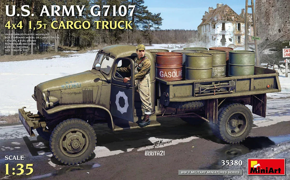 1/35 Mini Art - U.S. Army G7107 4x4 1.5T Cargo Truck - 35380