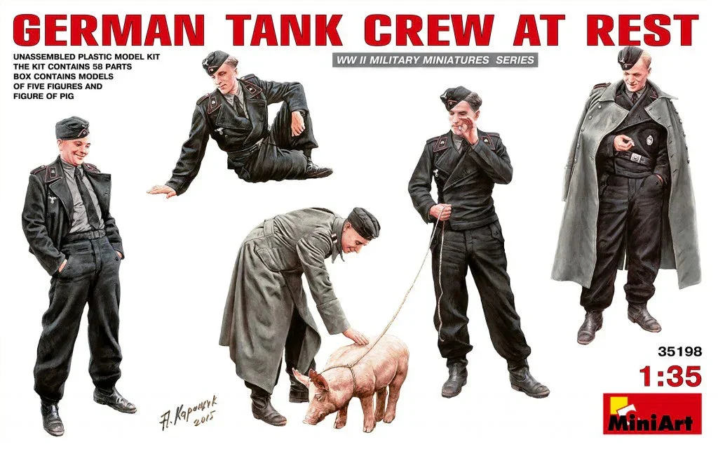 1/35 Mini Art - German Tank Crew At Rest - 35198