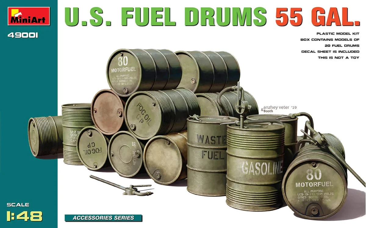 1/48 Mini Art - U.S. Fuel Drums 55 Gal. - 49001