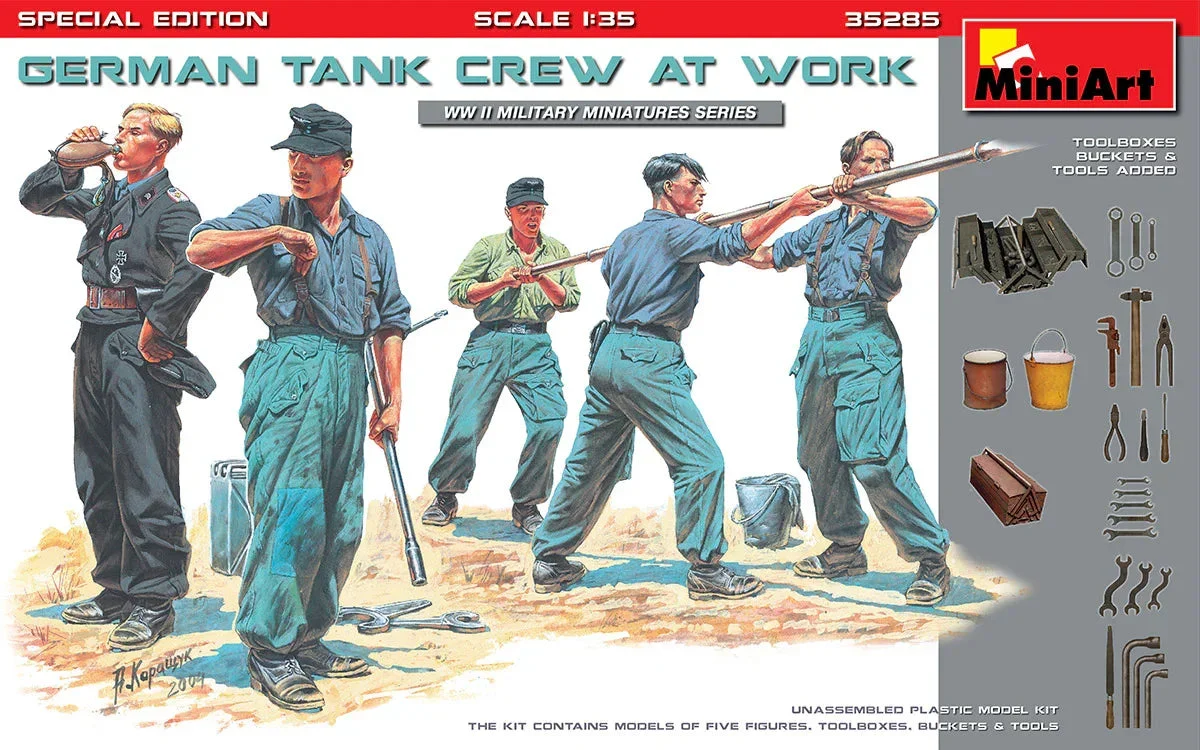 1/35 Mini Art - German Tank Crew At Work - 35285