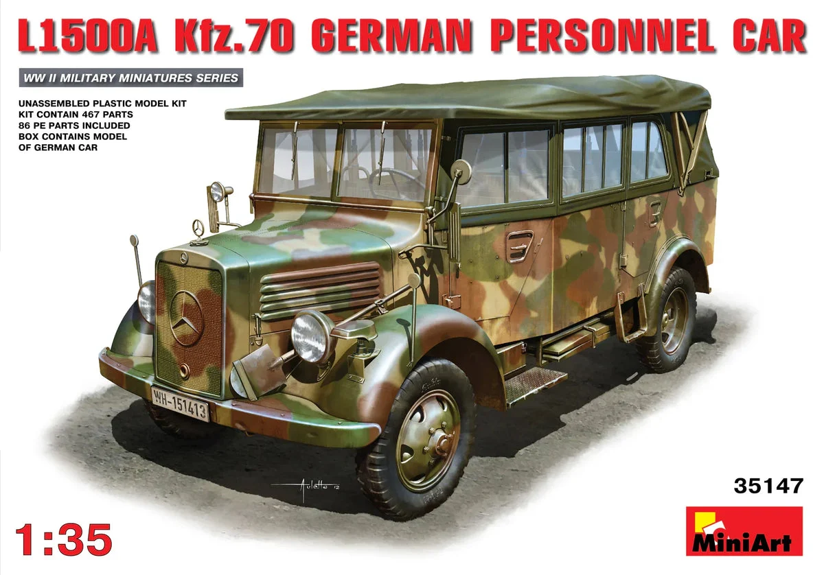 1/35 Mini Art - L1500A (Kfz.70) German Personnel Car - 35147