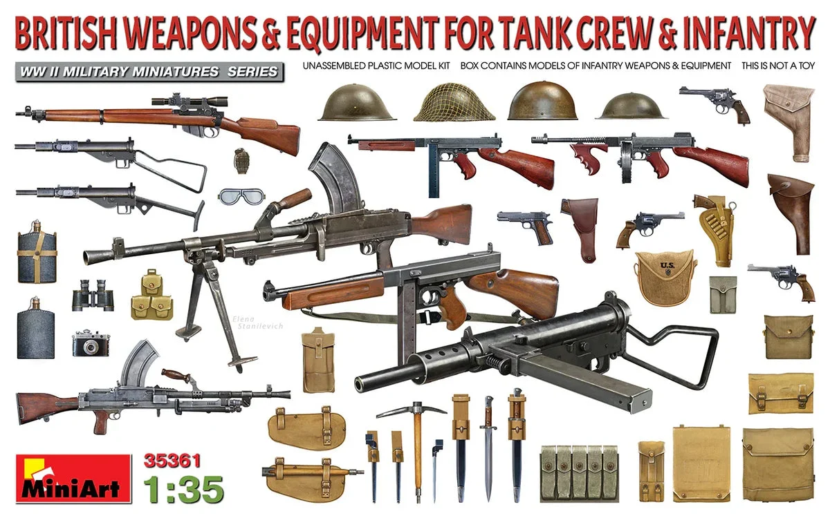 1/35 Mini Art British Weapons & Equipment for Tank Crew & Infantry 35361 - Mini Art Models
