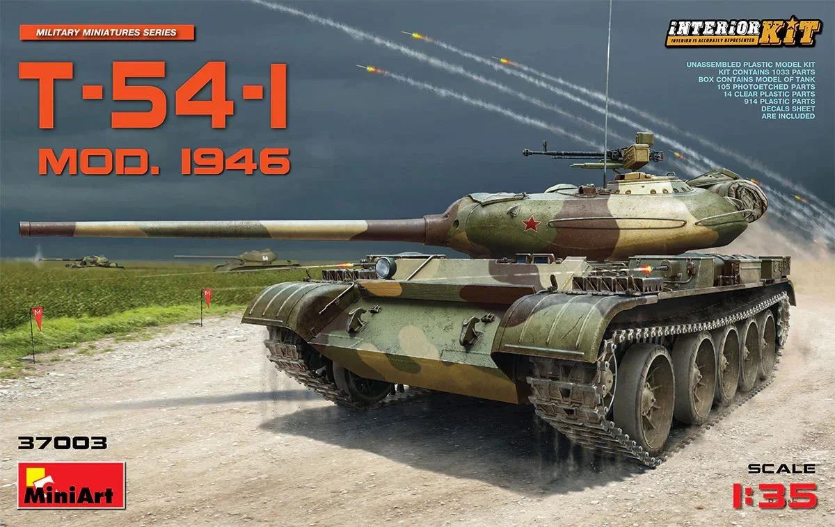 1/35 Mini Art - T-54-1 Soviet Medium Tank Interior Kit - 37003