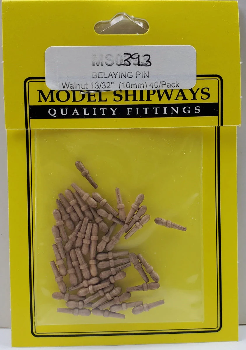 Model Shipways - 3/8" (10mm) Walnut Belaying Pin 40 pcs - 393
