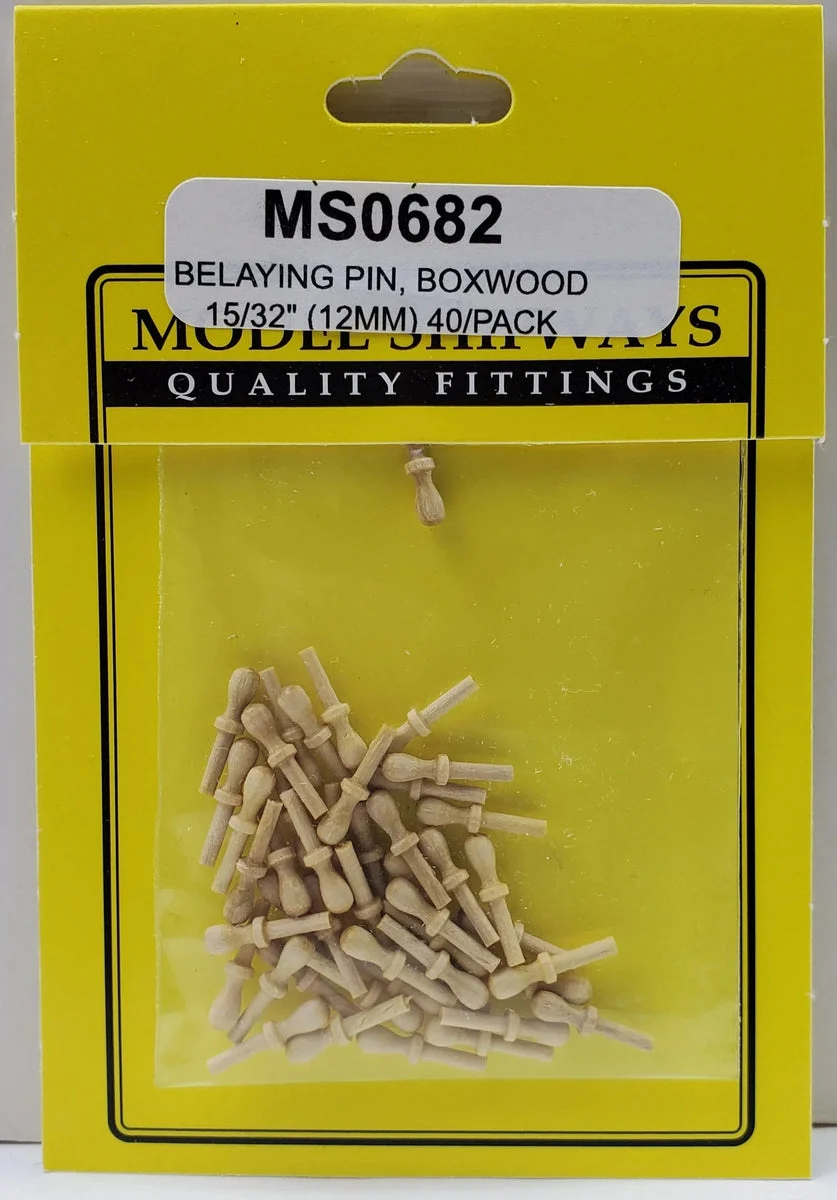 Model Shipways - 15/32" (12mm) Boxwood Belaying Pin 40 pcs - 682