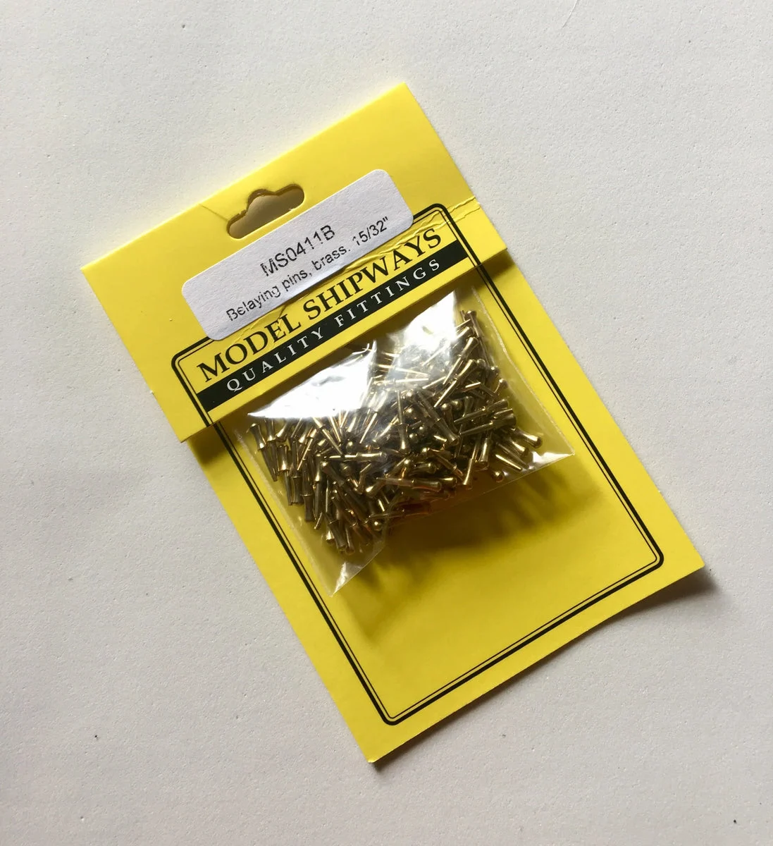 Model Shipways - 15/32" (12mm) Brass Belaying Pin 150 pcs - 411B
