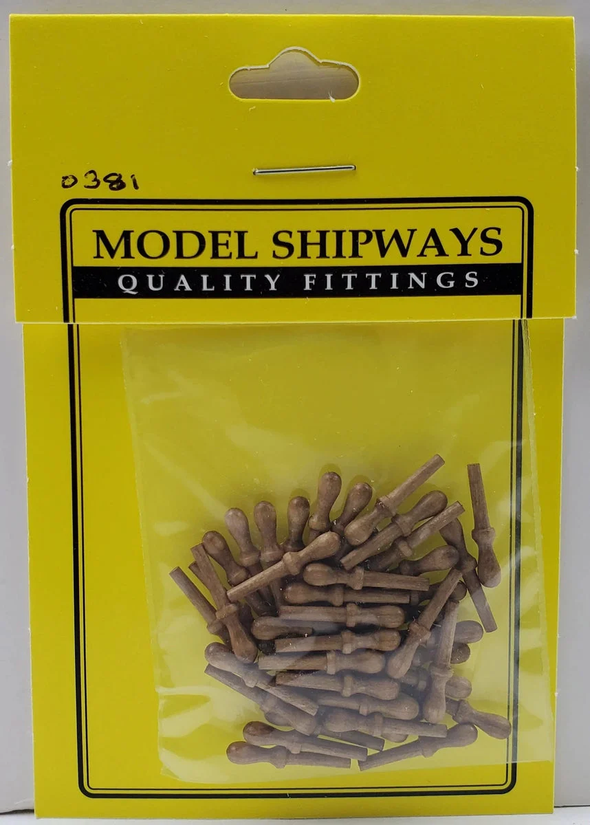 Model Shipways - 5/8" (16mm) Walnut Belaying Pin 40 pcs - 381