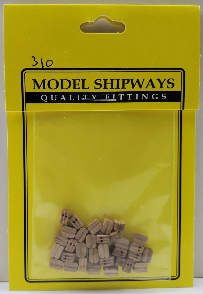 Model Shipways - 3/16" (5mm) Walnut Double Sheave Block 30 pcs - 310