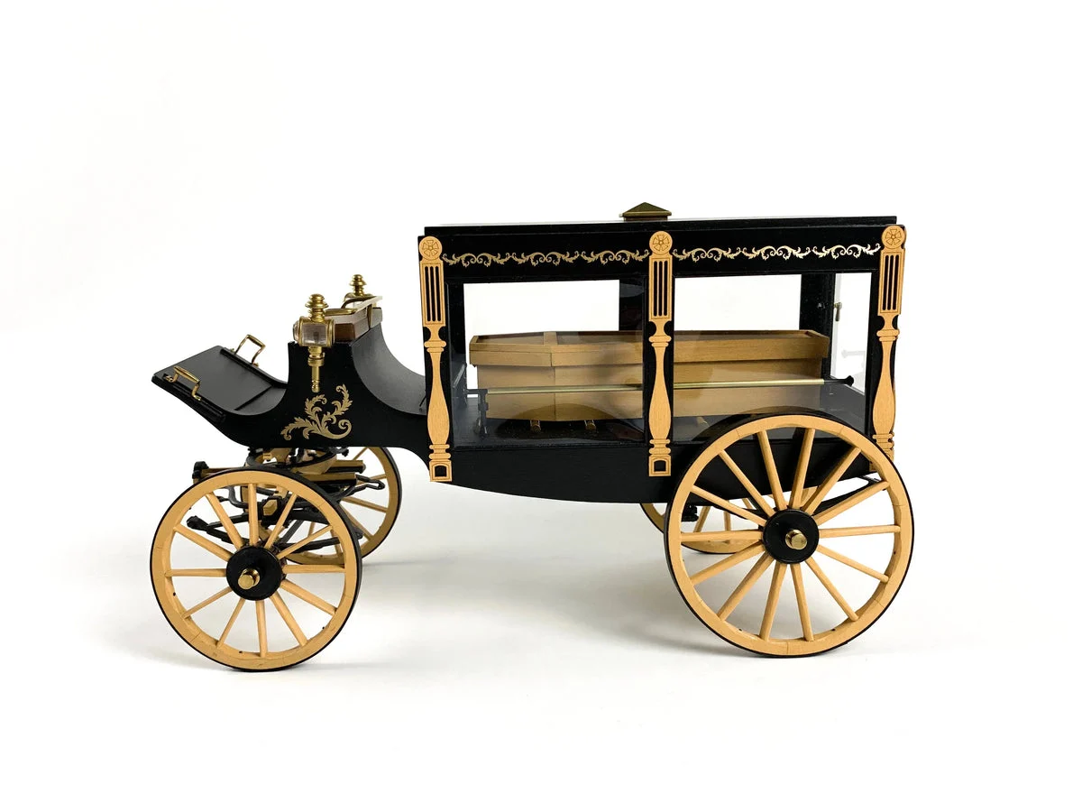 1/12 Model Trailways 1895 Horse Drawn Hearse Wagon 6009 - Model Shipways