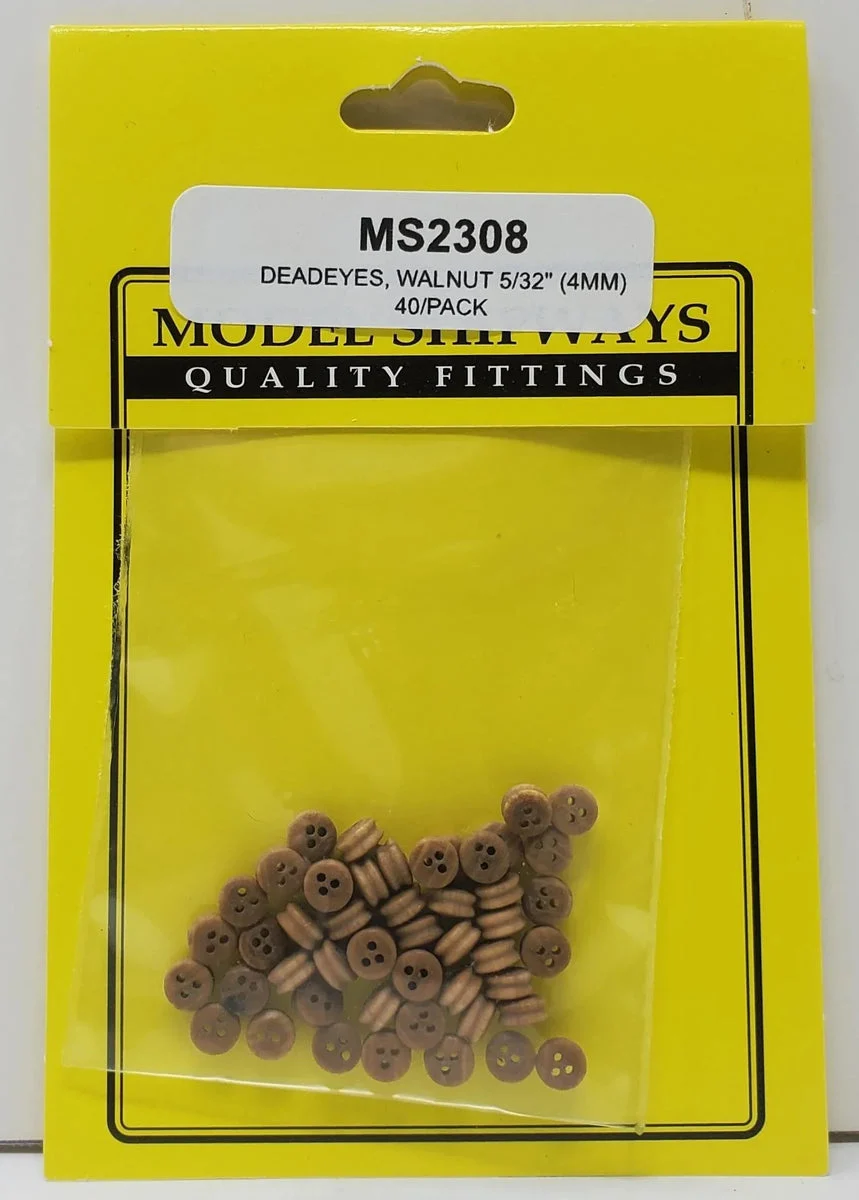 Model Shipways - 5/32" (4mm) Walnut Deadeye 40pcs - 2308