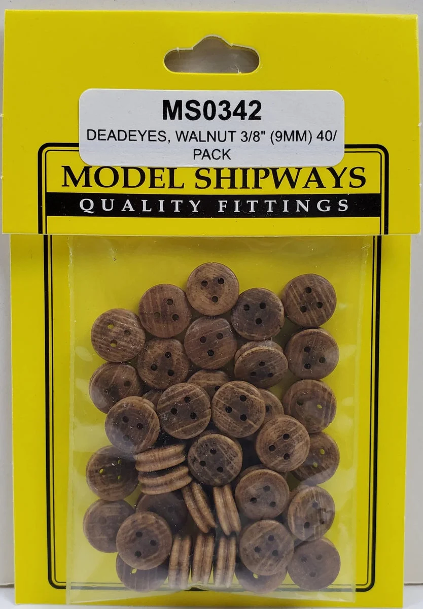 Model Shipways - 3/8" (9mm) Walnut Deadeye 40 pcs - 342
