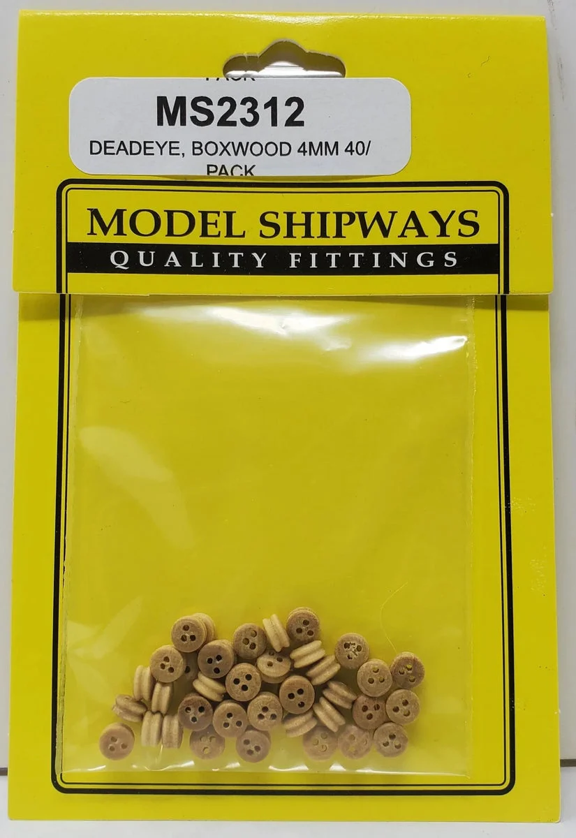 Model Shipways - 4mm Boxwood Deadeye 40 pcs - 2312