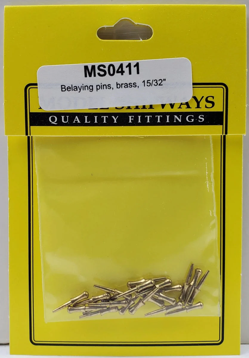 Model Shipways - 15/32" (12mm) Brass Belaying Pin 20 pcs - 411