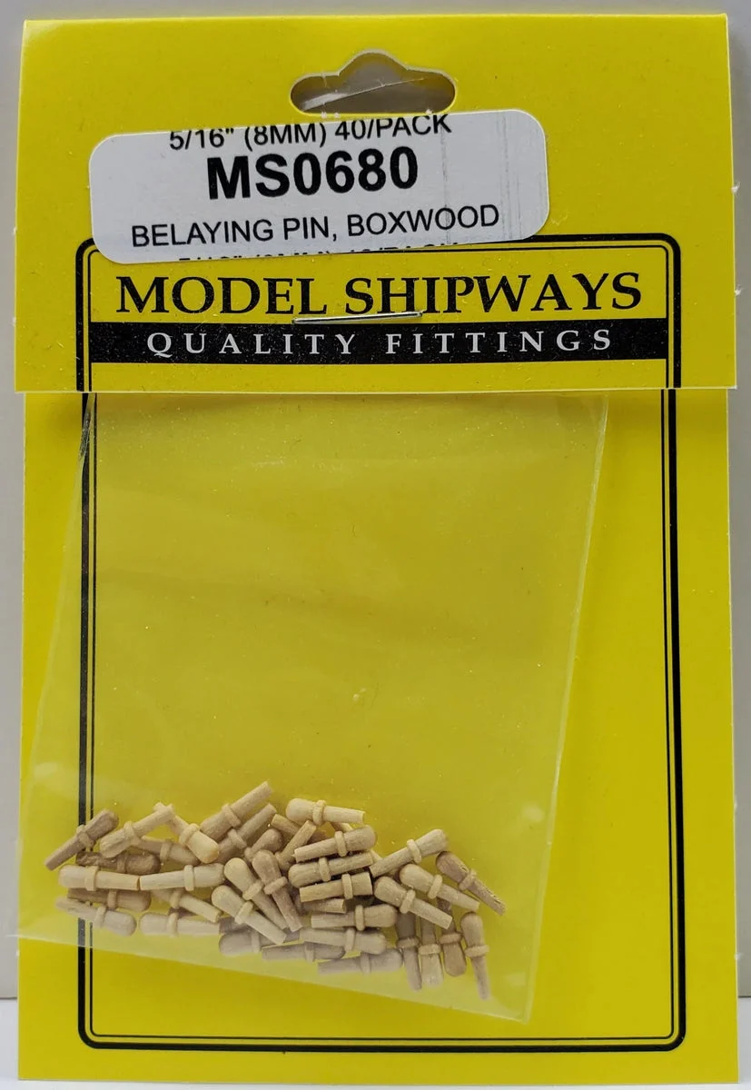 Model Shipways - 5/16" (8mm) Boxwood Belaying Pin 40 pcs - 680