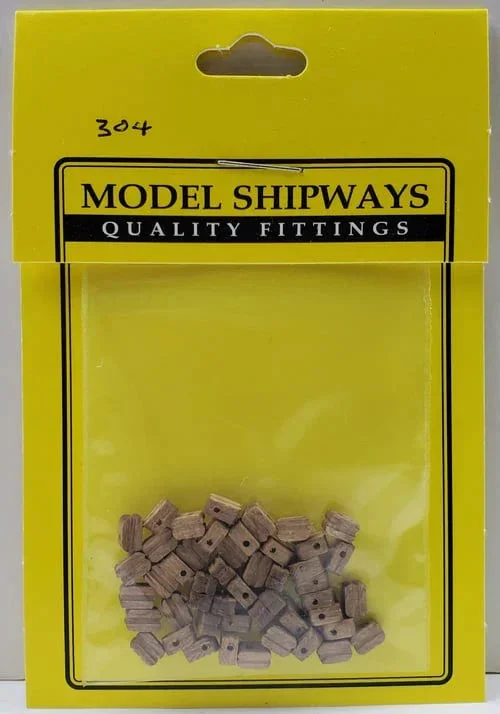 Model Shipways - 3/16" (5mm) Walnut Single Sheave Block 40 pcs - 304