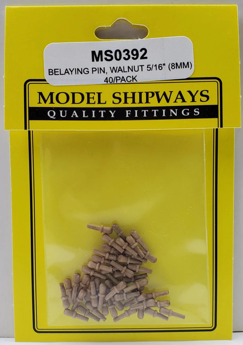 Model Shipways - 5/16" (8mm) Walnut Belaying Pin 40 pcs - 392