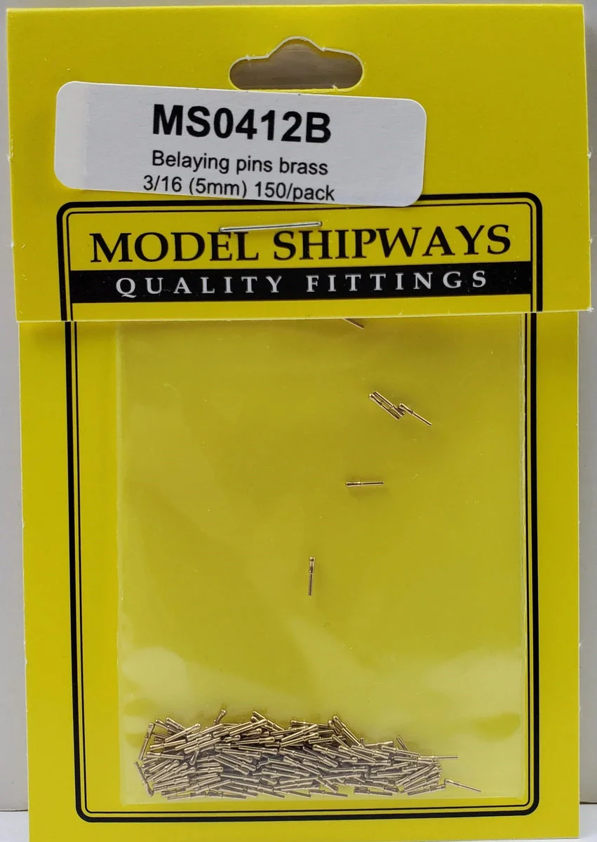 Model Shipways - 3/16" (5mm) Brass Belaying Pin 150 pcs - 412B