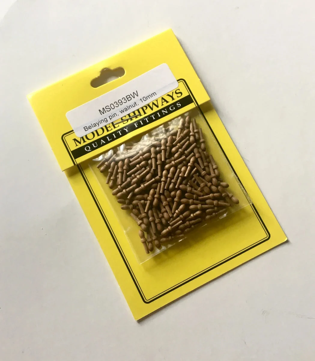 Model Shipways - 3/8" (10mm) Walnut Belaying Pin 150 pcs - 393BW