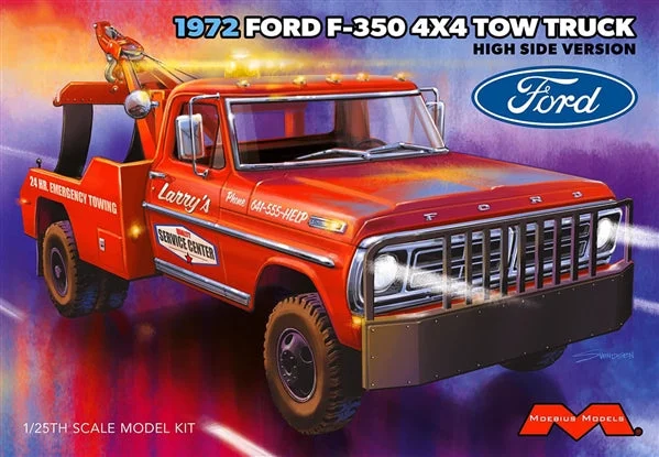 Moebius 1972 Ford F350 4X4 High Side Tow Truck (1/25) - Moebius Models