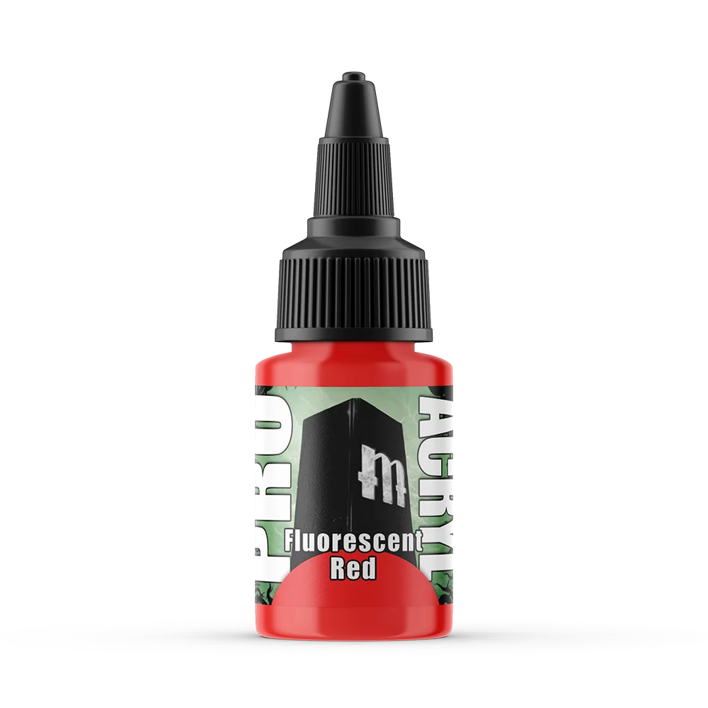 Pro Acryl Fluorescent Red Acrylic Paint – F01 - Monument Hobbies