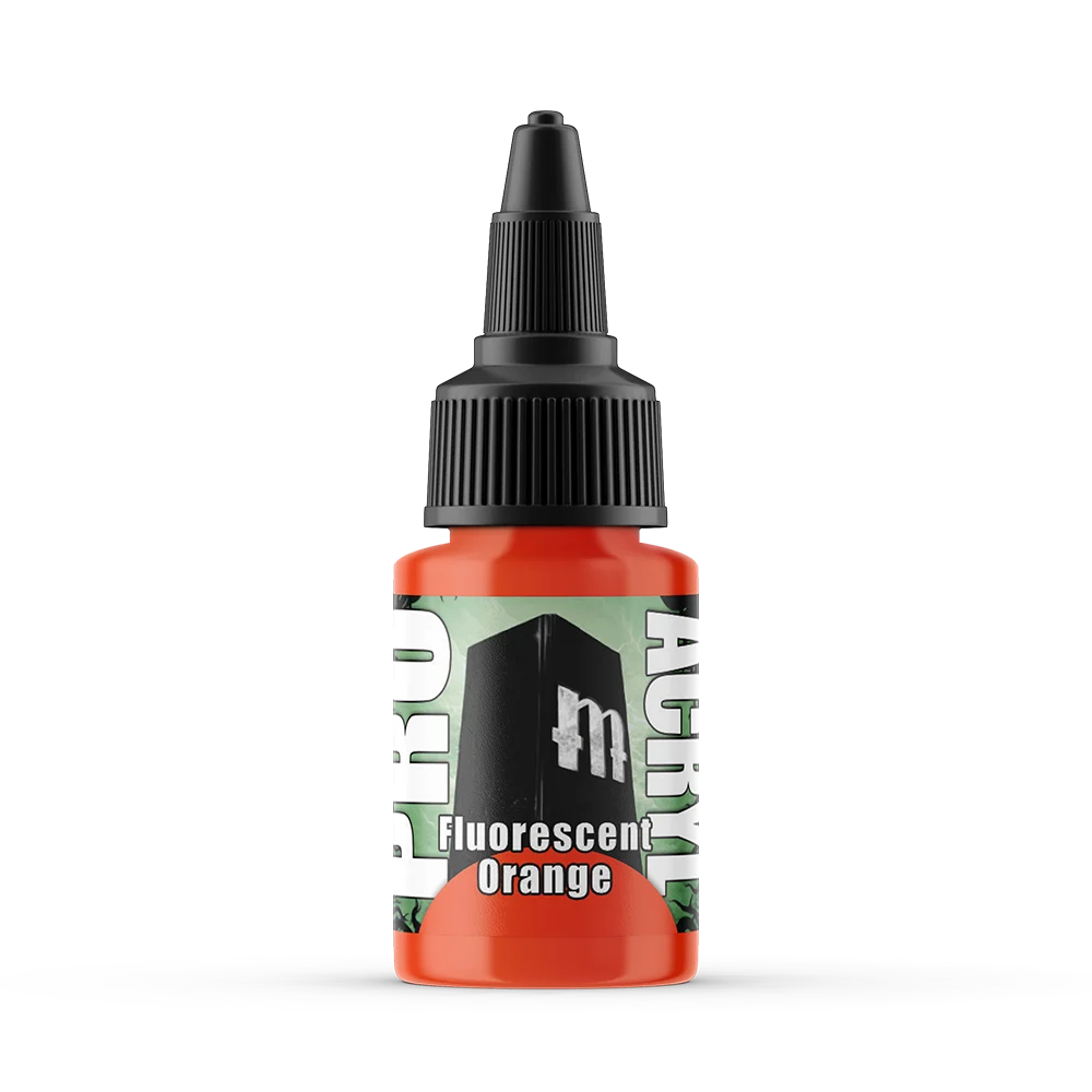 Pro Acryl Fluorescent Orange Acrylic Paint – F02 - Monument Hobbies