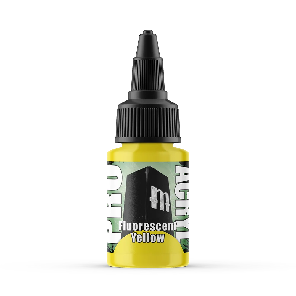 Pro Acryl Fluorescent Yellow Acrylic Paint – F03 - Monument Hobbies
