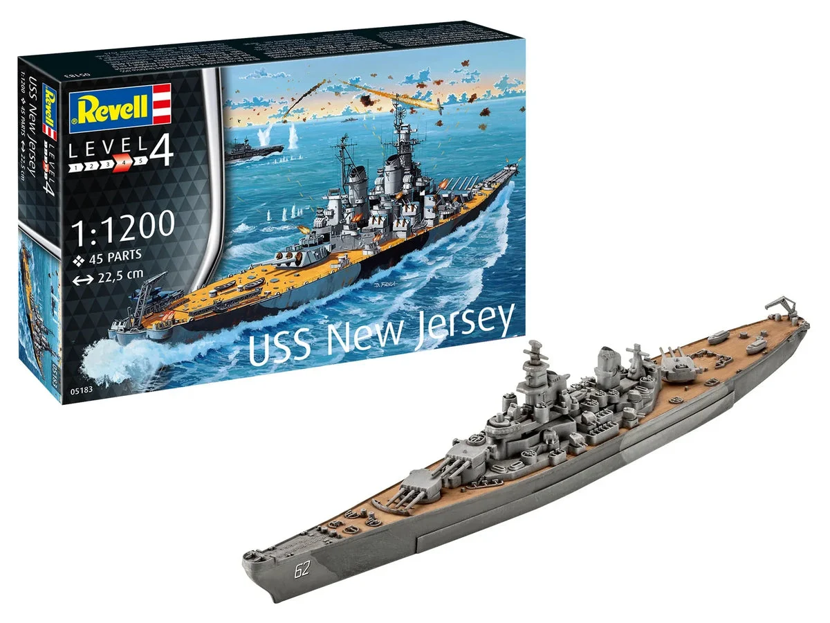 1/1200 Revell Germany Battleship USS New Jersey 05183 - Revell-Germany