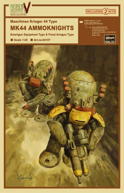 1/20 Hasegawa MK44 Ammoknights Smartgun Equipment & Fixed Armgun Types 64107