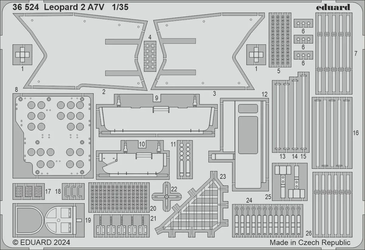 1/35 Eduard Leopard 2 A7V Photo Etch set for TAMIYA 36524
