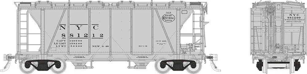 HO Rapido Enterprise Covered Hopper: NYC - Roman: 6-Pack #1 149001