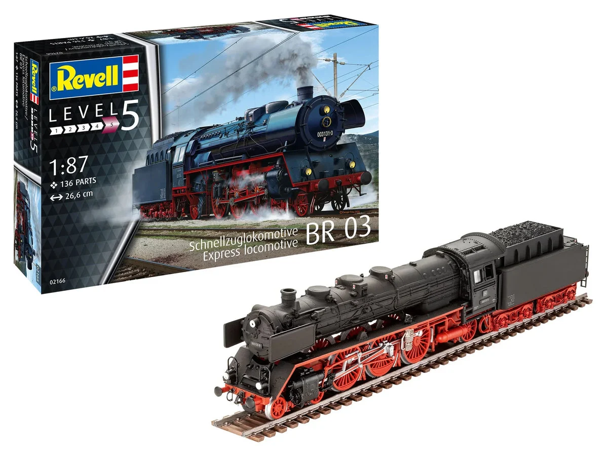 1/87 Revell Germany Express Locomotive BR03 & Tender 02166 - Revell-Germany