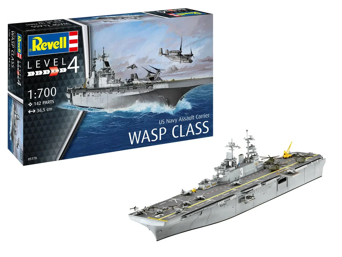 1/700 Revell Germany US Navy Assault Carrier WASP Class 05178 - Revell-Germany