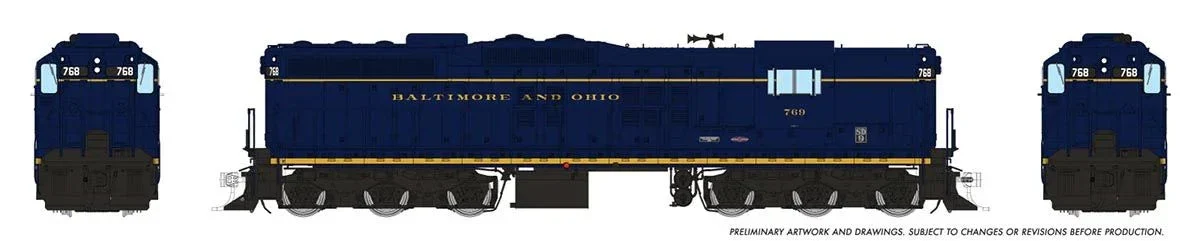 HO Rapido EMD SD9 (DC/DCC/Sound): Baltimore & Ohio: #768 - 50615