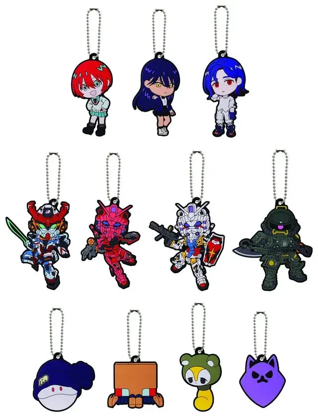 Bandai Gundam GQuuuuuuX Rubber Charm (Box of 11) "Mobile Suit Gundam GQuuuuuuX" 68464 - Bandai Namco