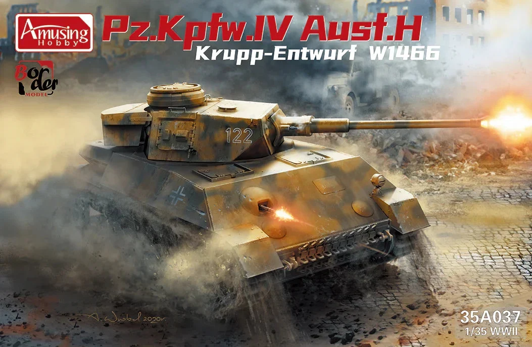 1/35 Amusing Hobby Panzer IV Ausf.H Krupp Entwurf W1466 35A037