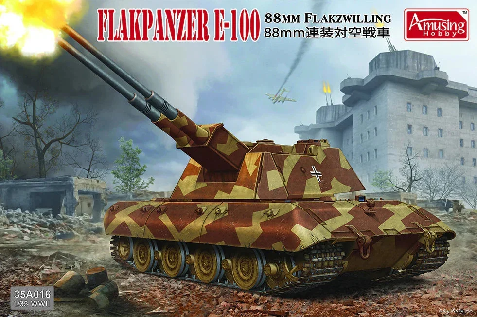 1/35 Amusing Hobby Flakpanzer E-100 8.8cm Flakzwilling 35A016
