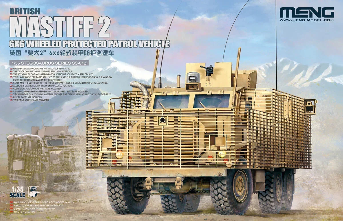 1/35 Meng British Mastiff 2 6x6 Wheeled Protected Patrol Vehicle SS012 - Meng Models