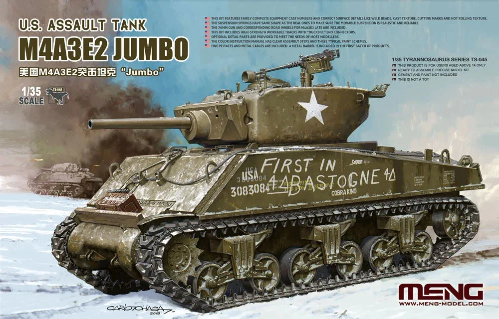 1/35 Meng U.S. Assault Tank M4A3E2 Jumbo TS045 - Meng Models