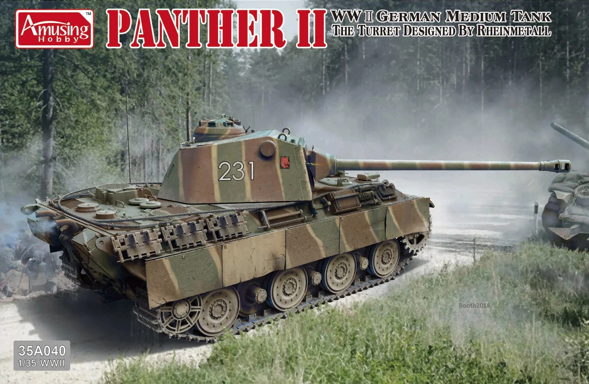 1/35 Amusing Hobby Panther II WWII German Medium Tank 35A040