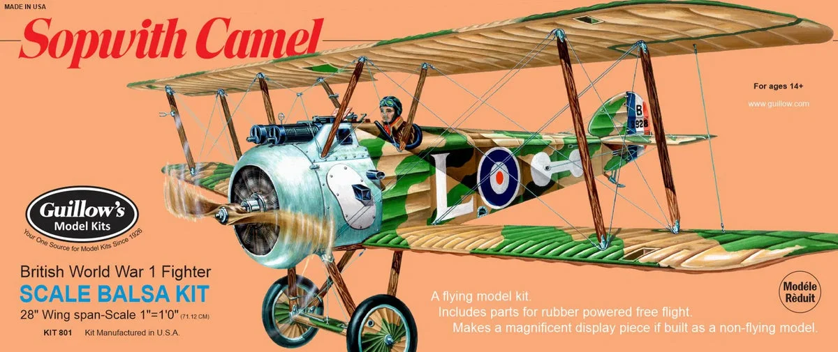 Guillows Kits Sopwith Camel 801 - Guillows Kits & Gliders