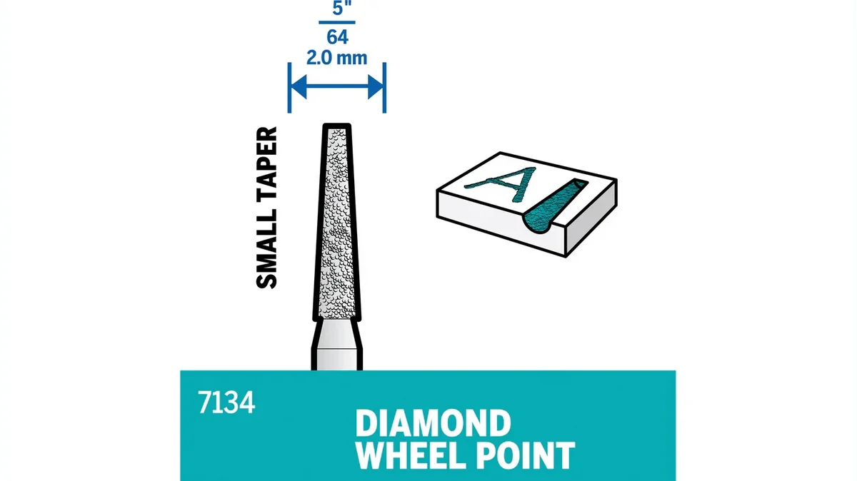 Dremel 5/64" Small Taper Diamond Wheel Point 7134 - Dremel Tools