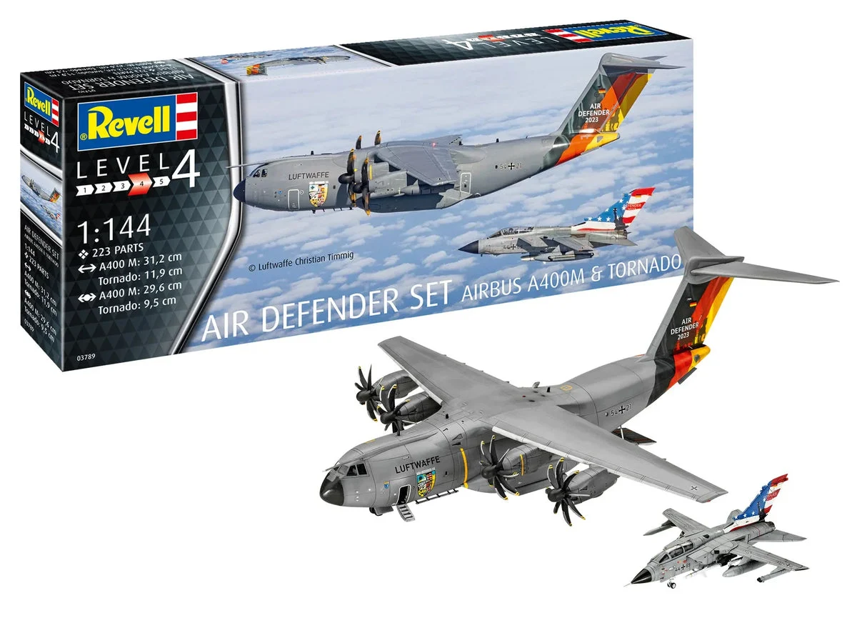 1/144 Revell Germany Air Defender Set (Airbus A400M & Tornado) 03789 - Revell-Germany