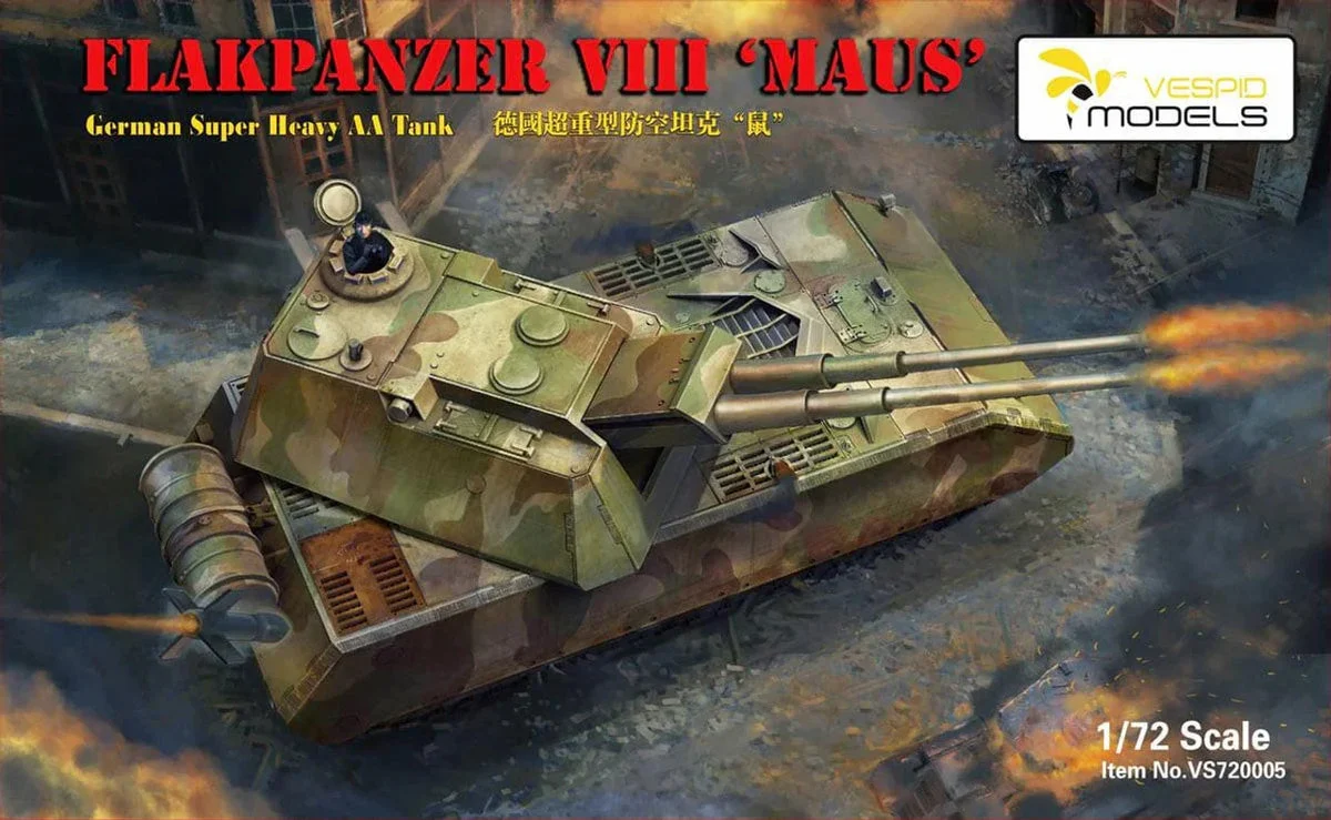 1/72 Vespid Flakpanzer VIII Maus German Super Heavy AA Tank 720005 - Vespid Models