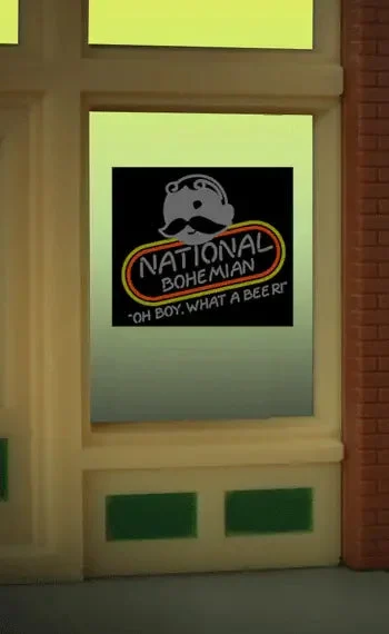 O/HO Miller Engineering Natty Boh Window Sign 8845