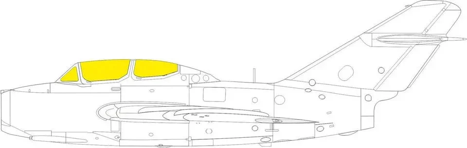 1/72 Eduard Paint Mask for EDUARD UTI MiG-15 CX645