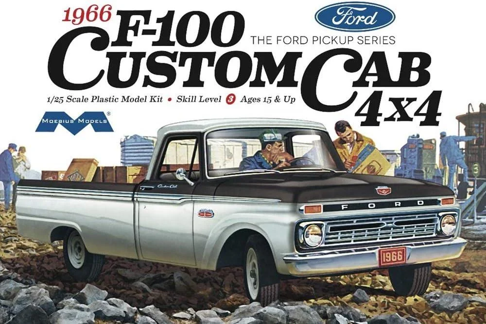 1/25 Moebius 1966 Ford F-100 Custom Cab 4x4 - 1236