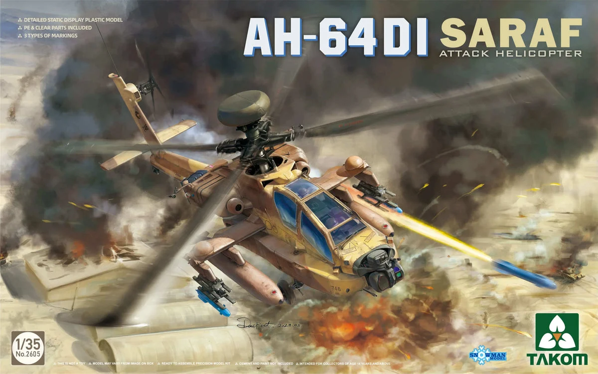 1/35 Takom AH-64DI Saraf Attack Helicopter 2605