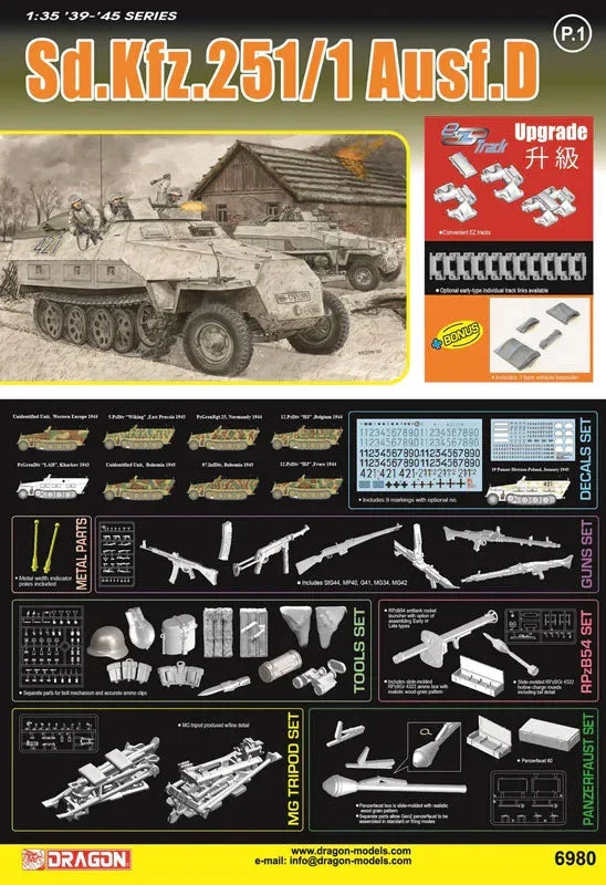 1/35 Dragon Model Sd.Kfz. 251/1 Ausf. D 6980 - Dragon Models