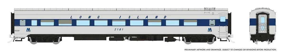 HO Rapido Lightweight Coach: Long Island Railroad: #2181 - 100402
